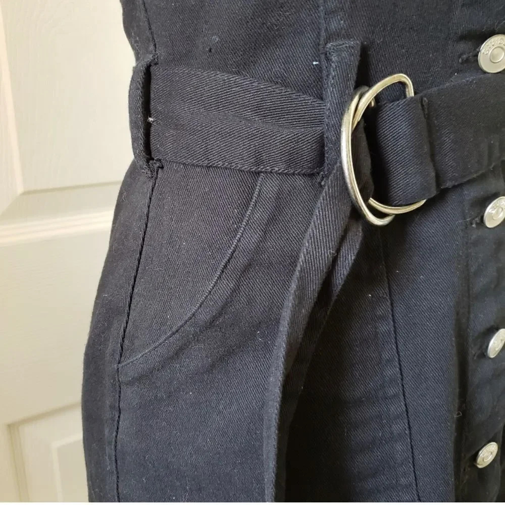 Divided H&M black denim dress size 4 - Picture 5 of 10
